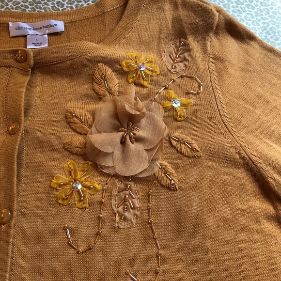 Christopher & Banks Gold Cardigan - Picture 5 of 8